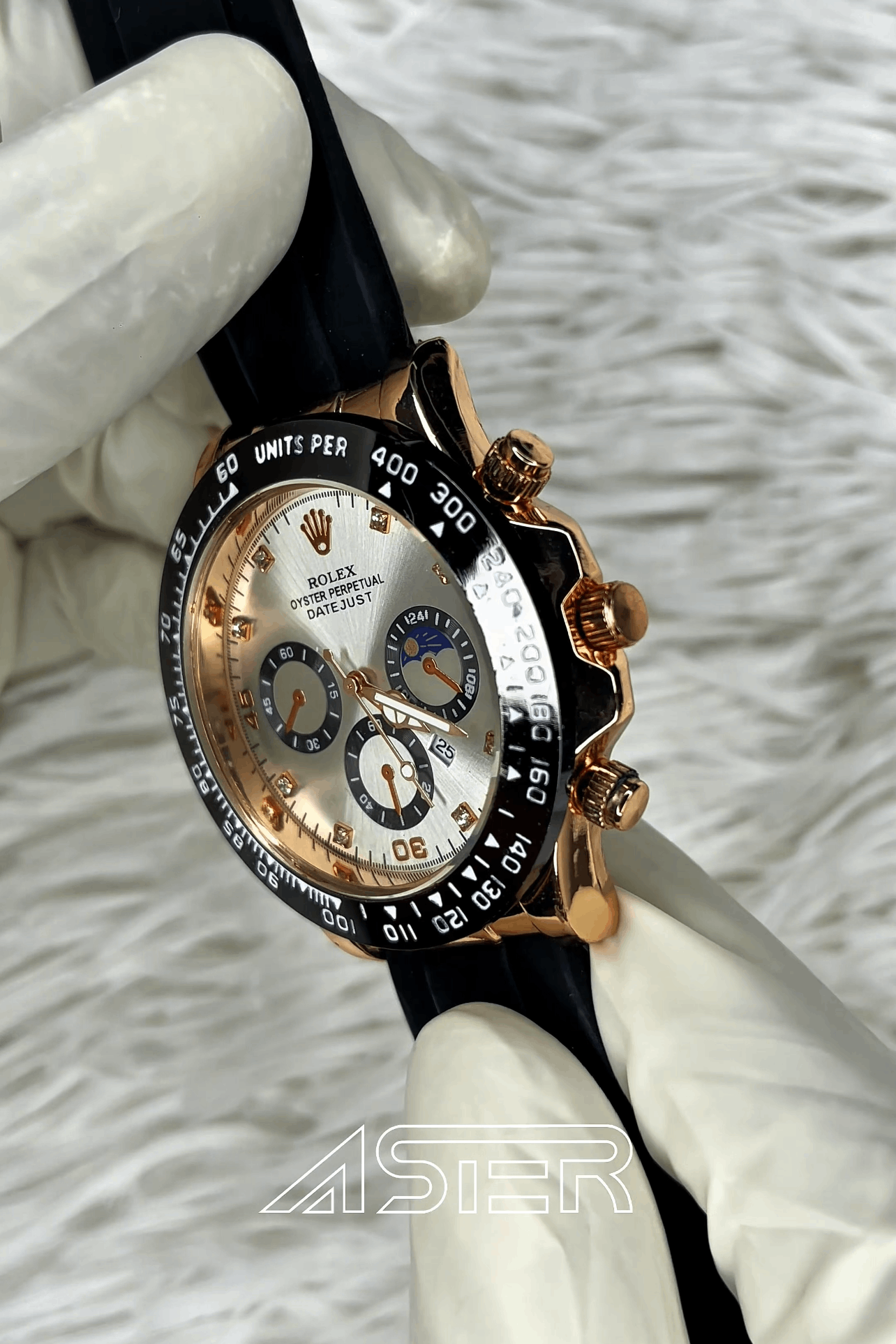 Rolex Daytona Silicone Belt Golden White - Image 2